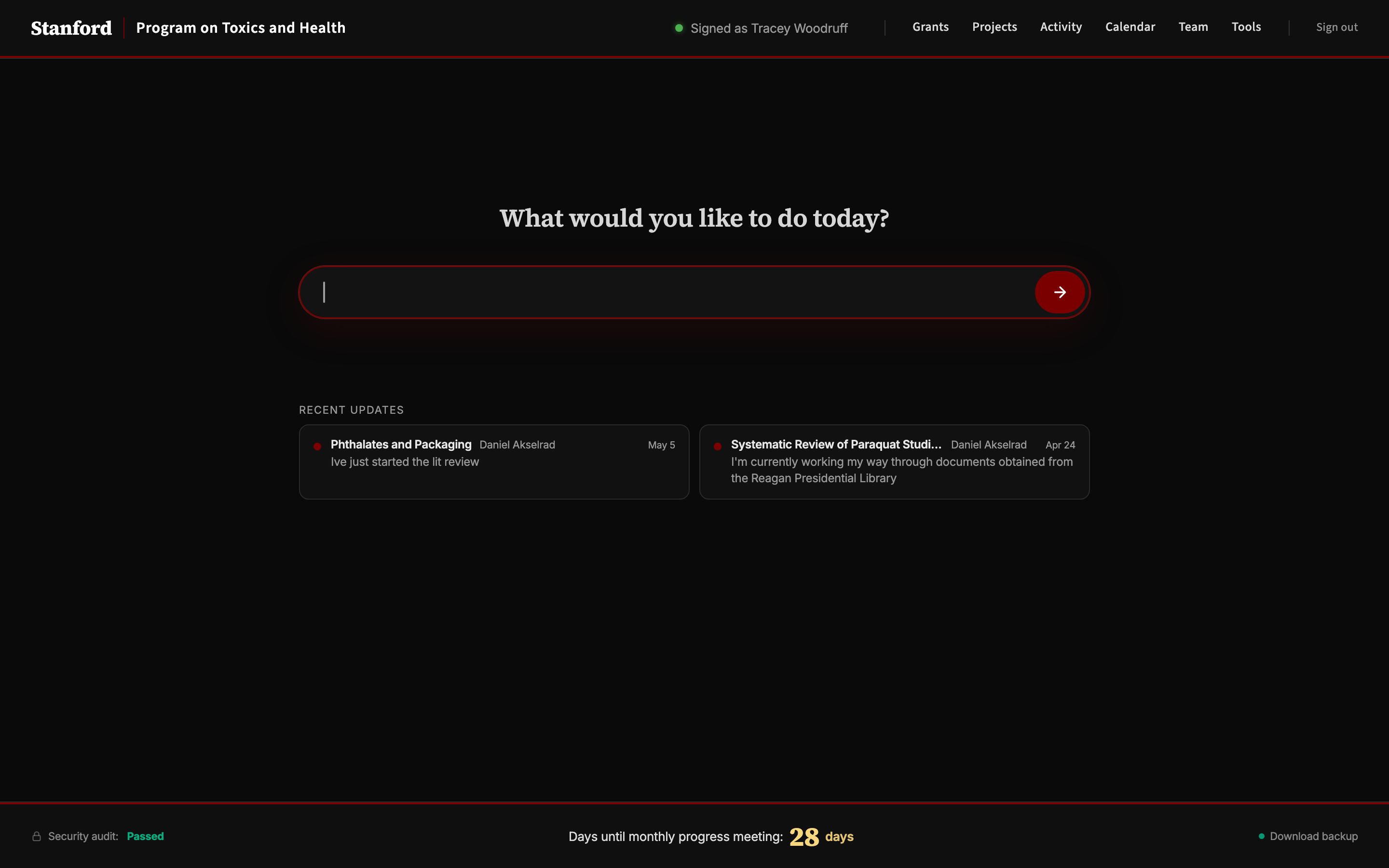 Home page